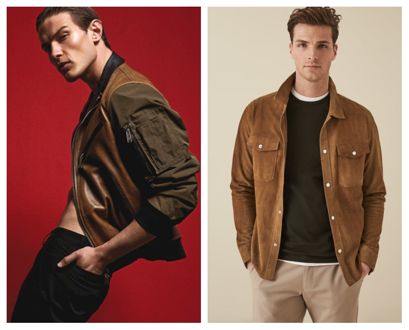 cách mix đồ với áo khoác nâu nam