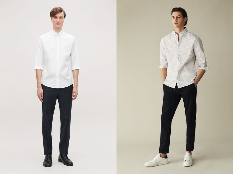 cách phối đồ màu trắng cho nam