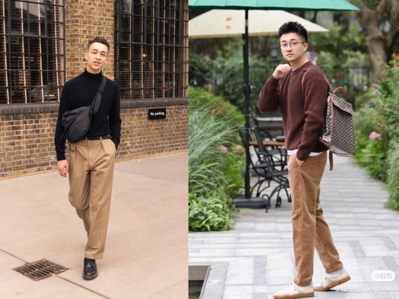 cách phối đồ với tất cao cổ nam