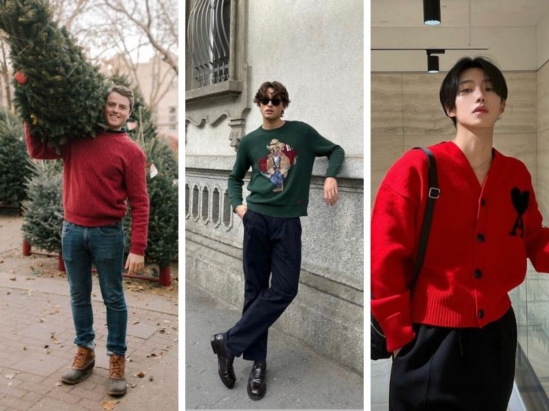 cách phối đồ noel nam