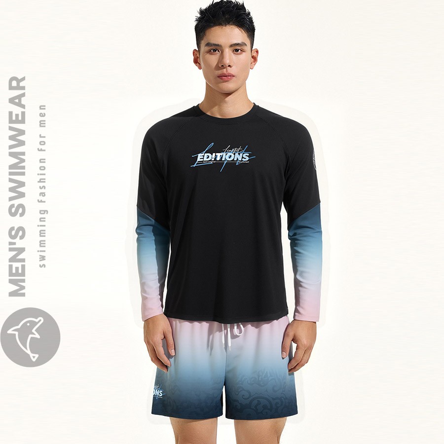 Bộ bơi nam dài tay quần 2 lớp - Ảnh 0