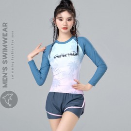 Bộ bơi nữ dài tay quần 2 lớp đẹp