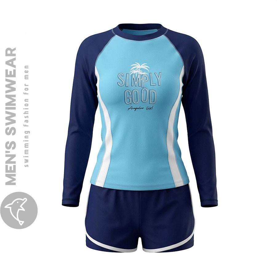 Set quần áo bơi dài tay nữ đẹp - Ảnh 1