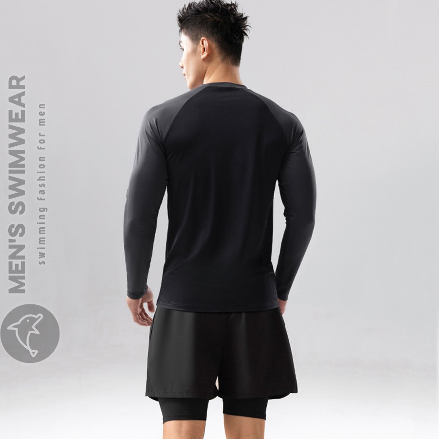 Bộ quần áo bơi nam dài tay cao cấp - Ảnh 1