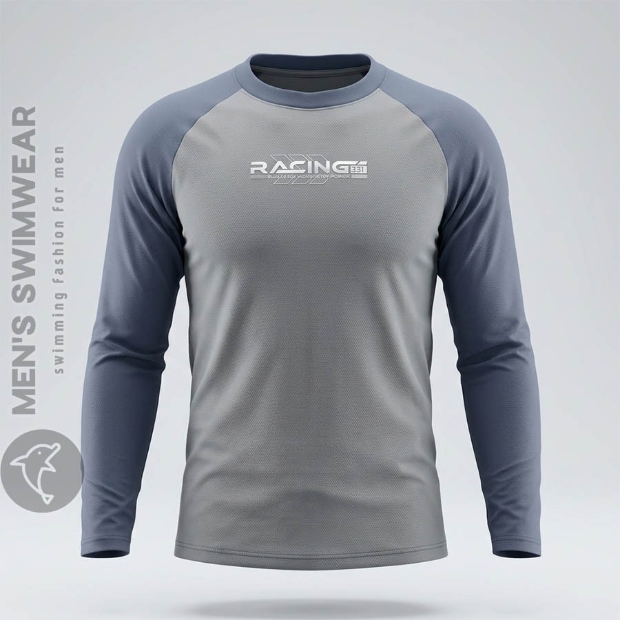 Áo bơi nam dài tay ghi cao cấp - Ảnh 3