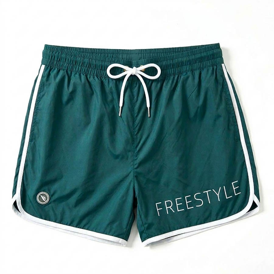 Quần bơi nam xanh 2 lớp cao cấp - Ảnh 3