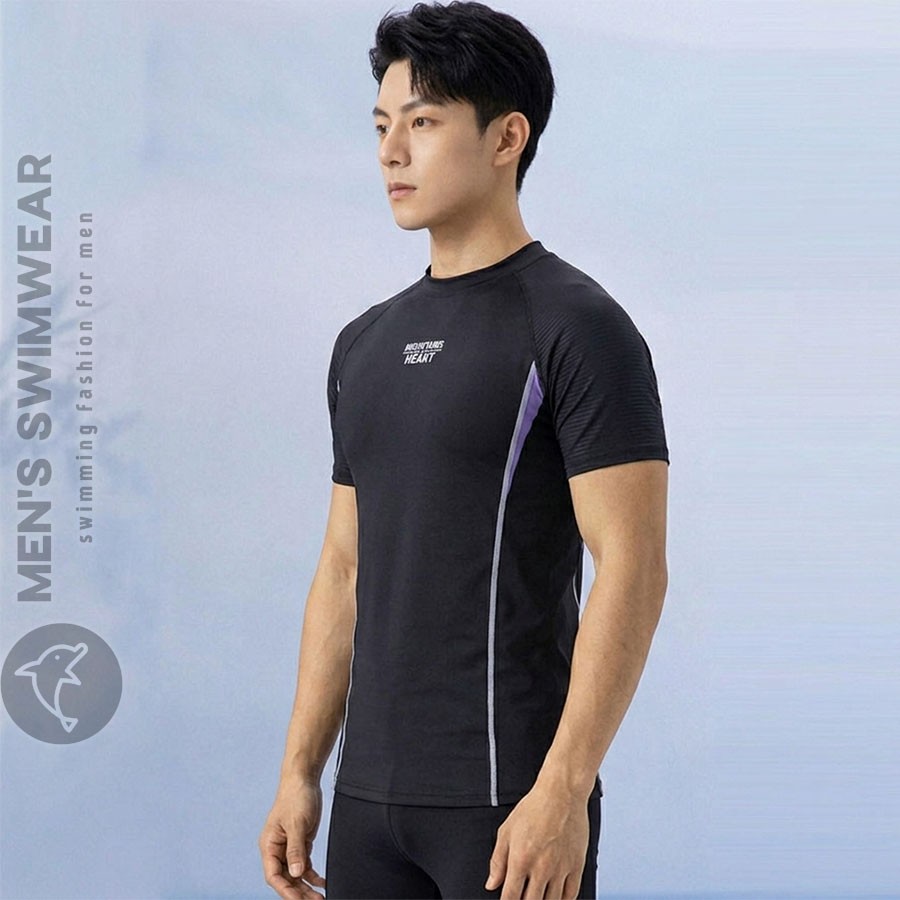 Áo bơi nam ngắn tay cao cấp - Ảnh 0