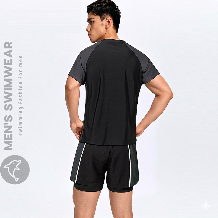 Bộ đồ bơi nam ngắn tay hàng hiệu - Ảnh 1