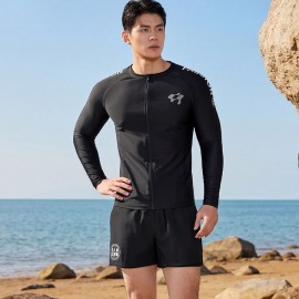 Bộ đồ bơi dài tay quần 2 lớp đen