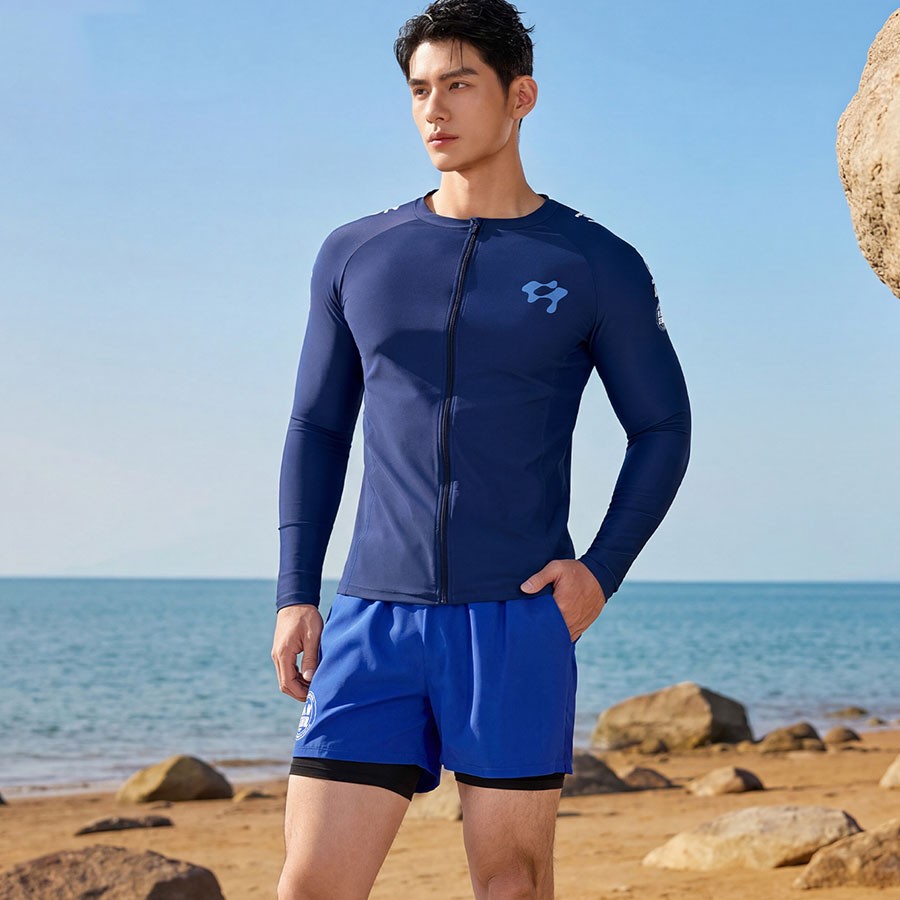 Bộ đồ bơi dài tay quần 2 lớp xanh - Ảnh đại diện