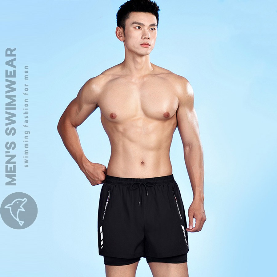 Quần bơi thể thao 2 lớp cao cấp - Ảnh 0