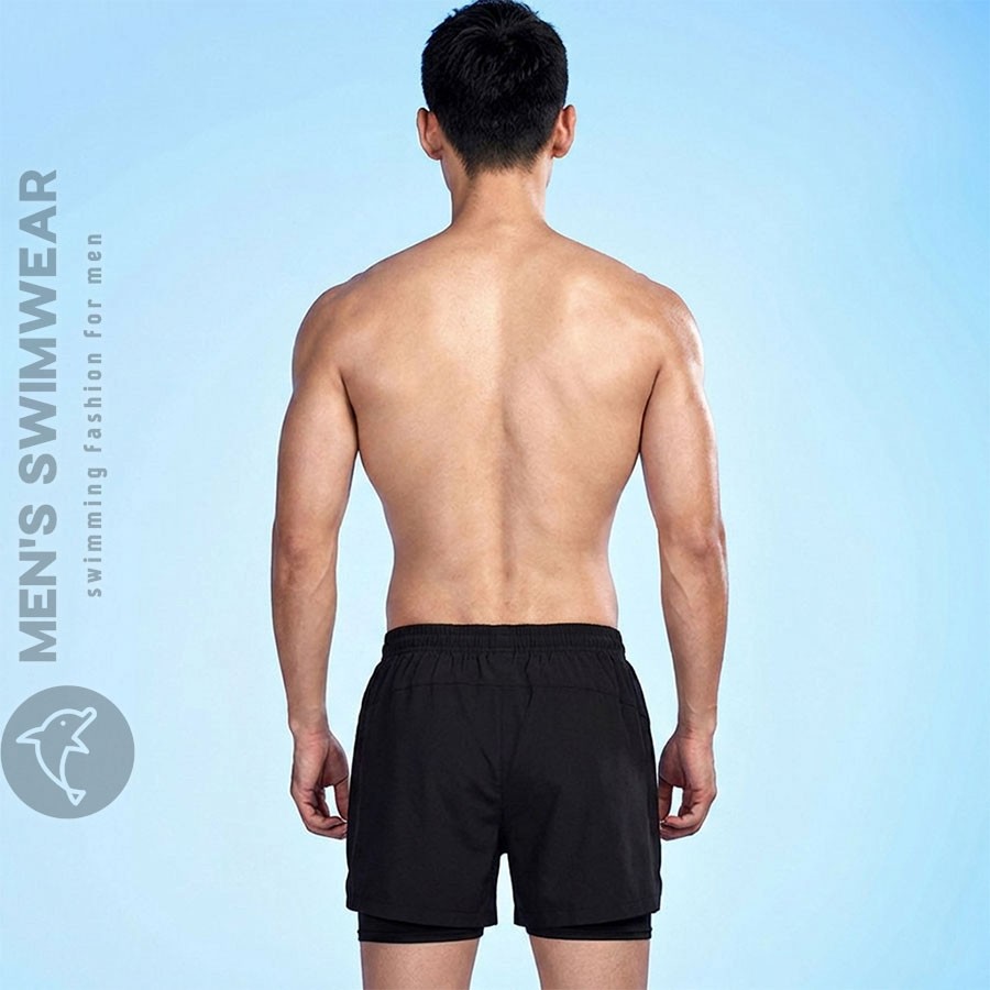 Quần bơi thể thao 2 lớp cao cấp - Ảnh 1