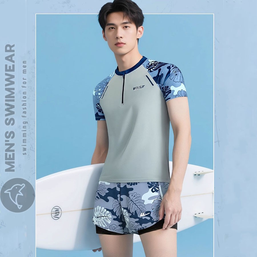 Set quần áo bơi nam năng động - Ảnh 1