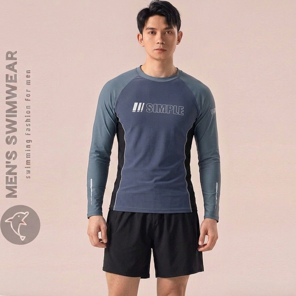 Bộ đồ bơi dài tay nam cao cấp - Ảnh 0